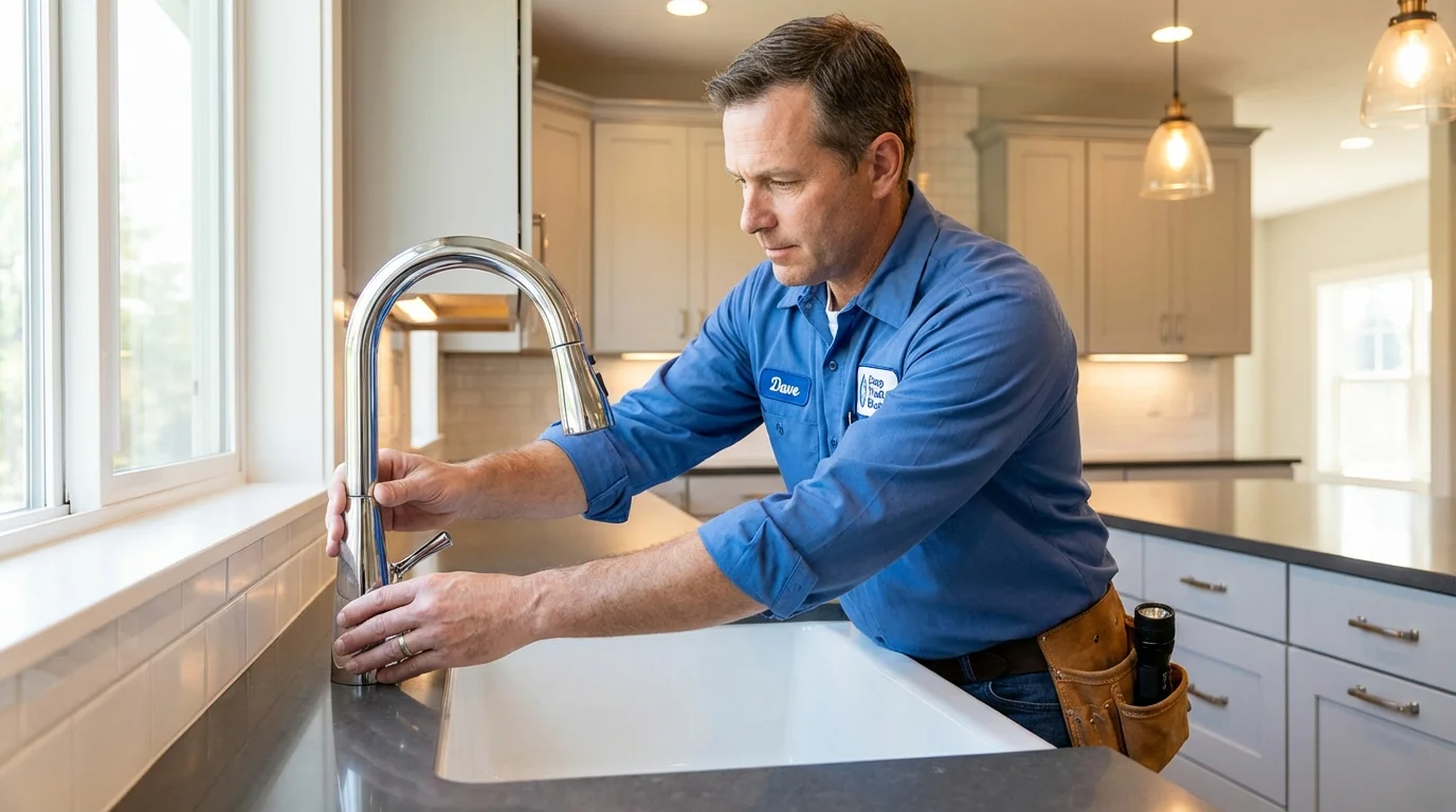 Kitchen faucet installation by Johns Plumbing LLC in Dulac